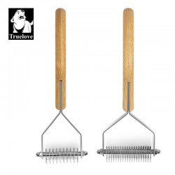 Brosse chien poils morts bambou - TLK25131