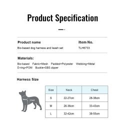 Kit Harnais pour chien, laisse, sac Truelove pour petit chien - TLH6733