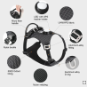 Harnais pour chien High-Tech Truelove avec Lumière LED et Support pour Tracker GPS - TLH6771