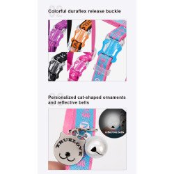 Ensemble Harnais pour chien et Laisse pour chien Truelove pour Chats - TLH3912