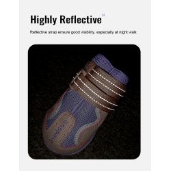 4 Chaussures Extérieures pour chien Truelove en Maille Respirante et Cuir - TLS3962
